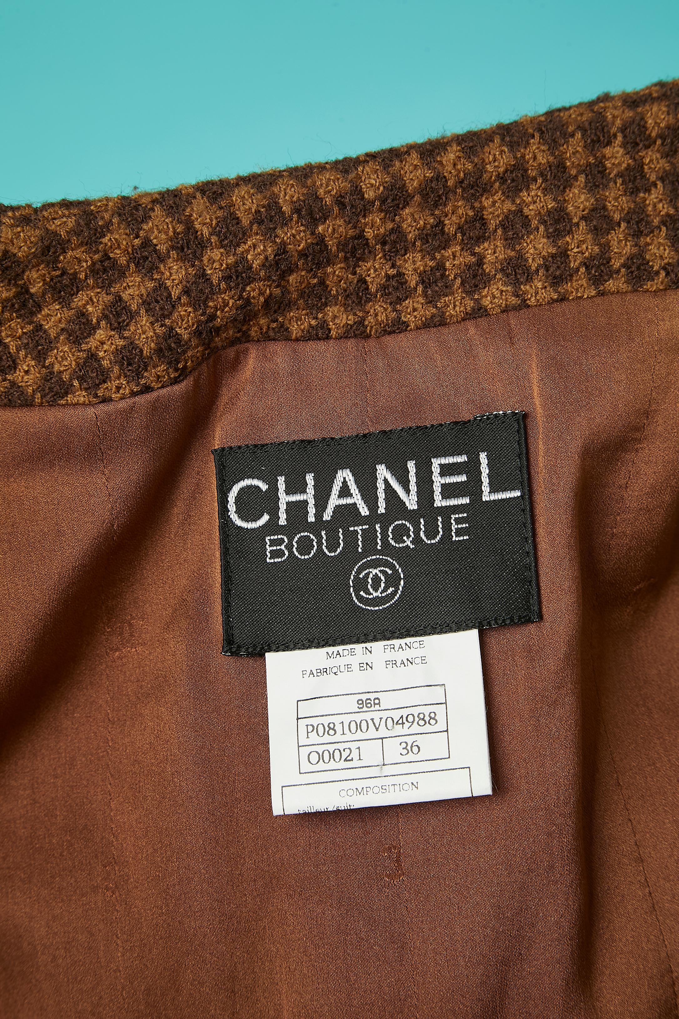Veste bord à bord avec fermeture crochet et ceinture Chanel Boutique  2