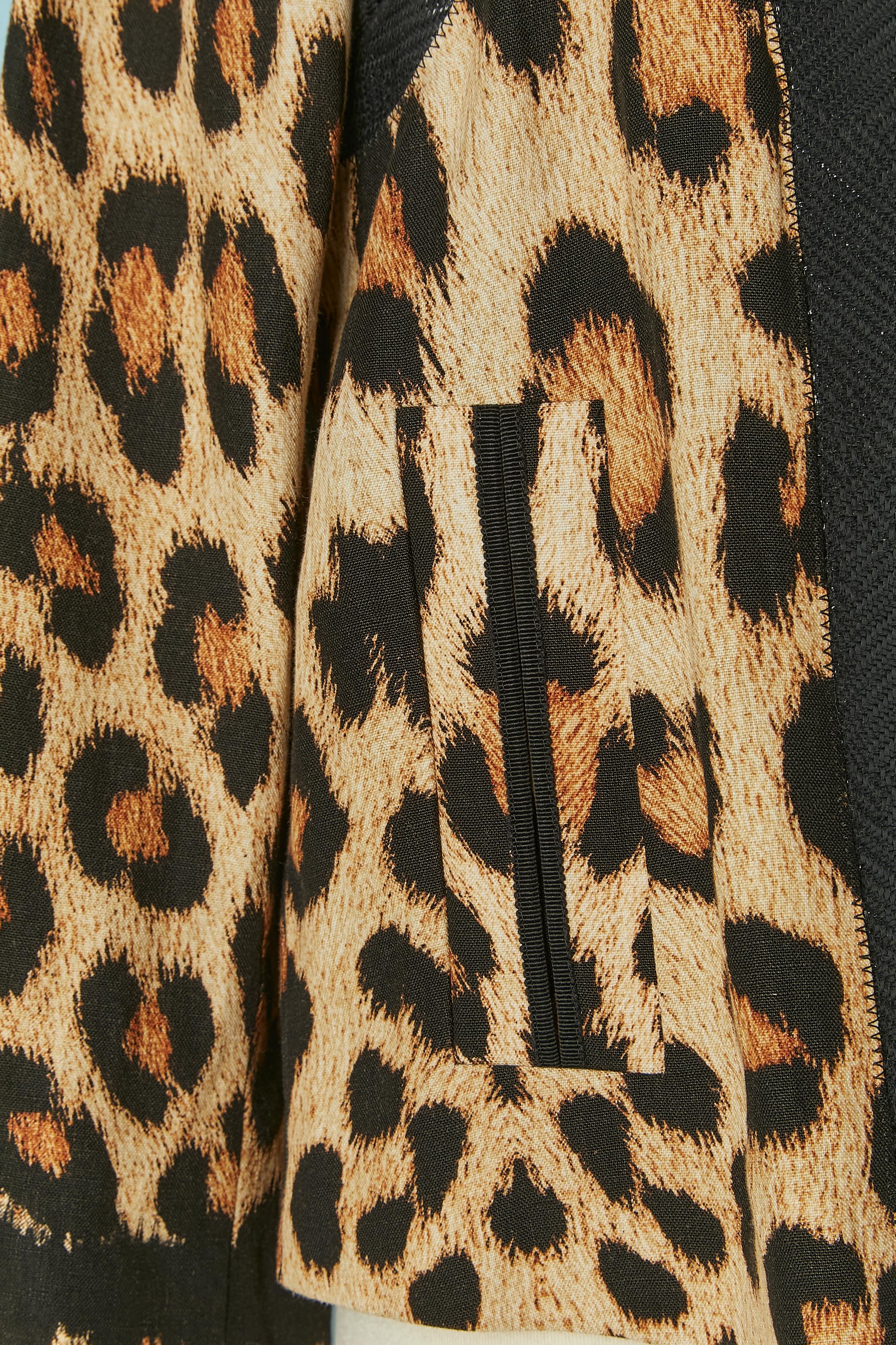 Veste imprimée en lin Roberto Cavalli Excellent état - En vente à Saint-Ouen-Sur-Seine, FR