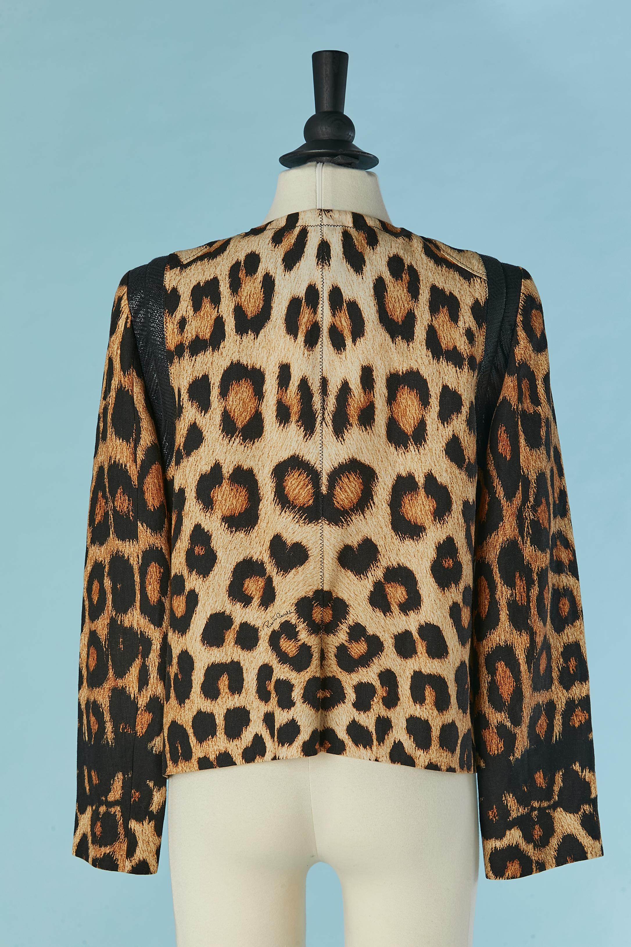 Veste imprimée en lin Roberto Cavalli en vente 2