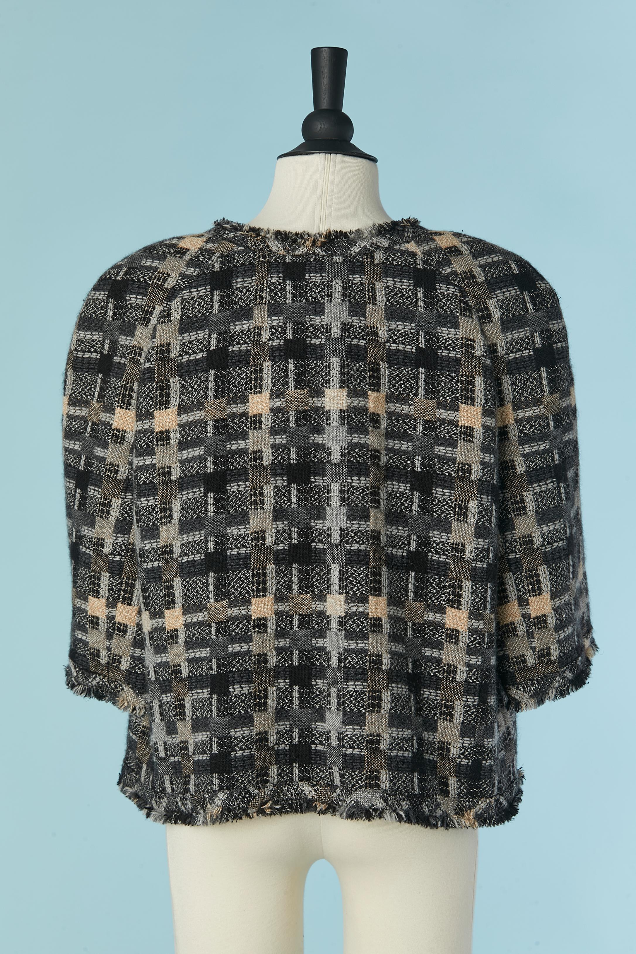 Edge to edge Tweed jacket CHANEL For Sale 4