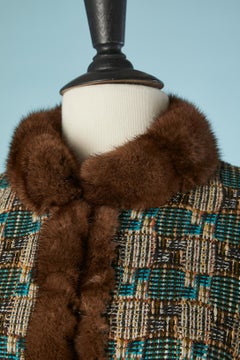 Edge to edge Tweed jacket with mink edge Escada