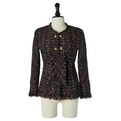 Edge to edge Tweed jacket with under bust tied scarf  CHANEL FW 2010