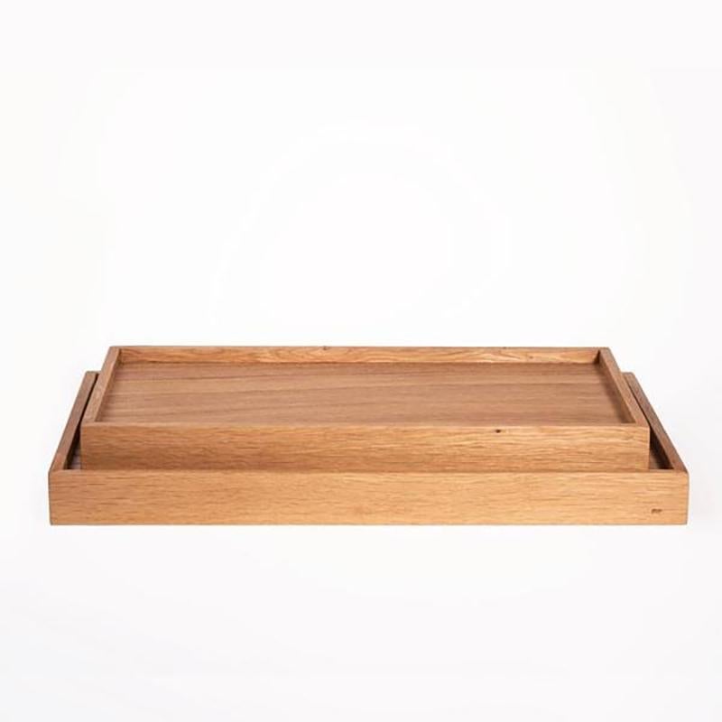 Edge Tray Set Oak Rectangular Yellow In New Condition For Sale In Karabağlar/Izmir, TR