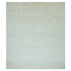 Edgecomb Gray Modern Grass Design Undyed Wool Hand Knotted Grass Oversized Rug
