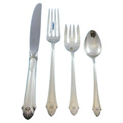 Set di posate in argento Sterling Edgemont by Gorham per 12 persone Servizio 50 pezzi Cena