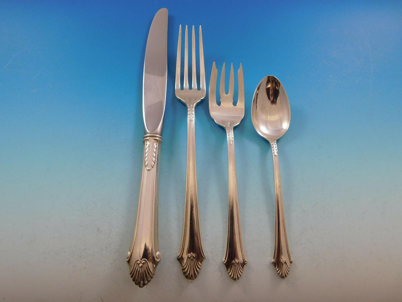 Edgemont by Gorham Sterling Silver Flatware Set for 12 Service 91 Pcs Dinner In Excellent Condition In Big Bend, WI