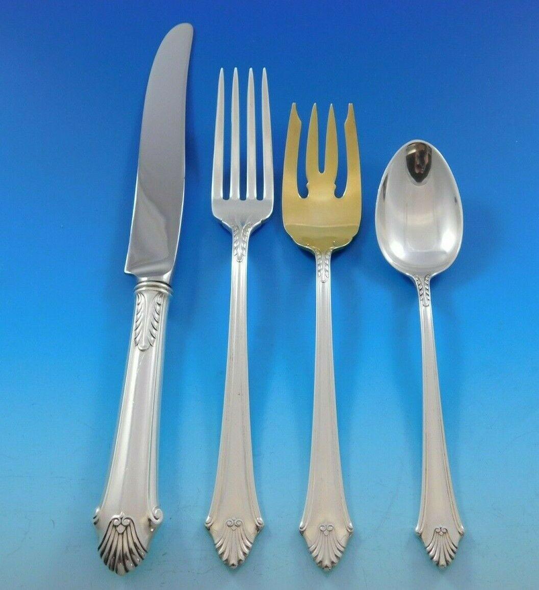 Edgemont by Gorham Sterling Silver Flatware Set for 8 Service 60 pieces In Excellent Condition For Sale In Big Bend, WI