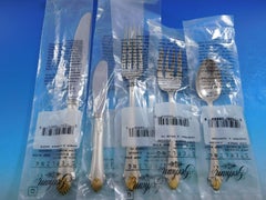 Edgemont Gold by Gorham Sterling Silver Flatware Set 8 Service 49 pcs Dinner New