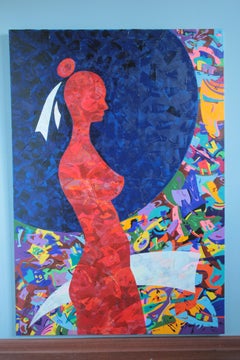 Costana in the Dark. Erotic Aggressivity, Painting, Acrylic on Canvas