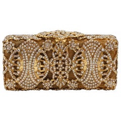 Edidi Gold CZ bestickte Clutch