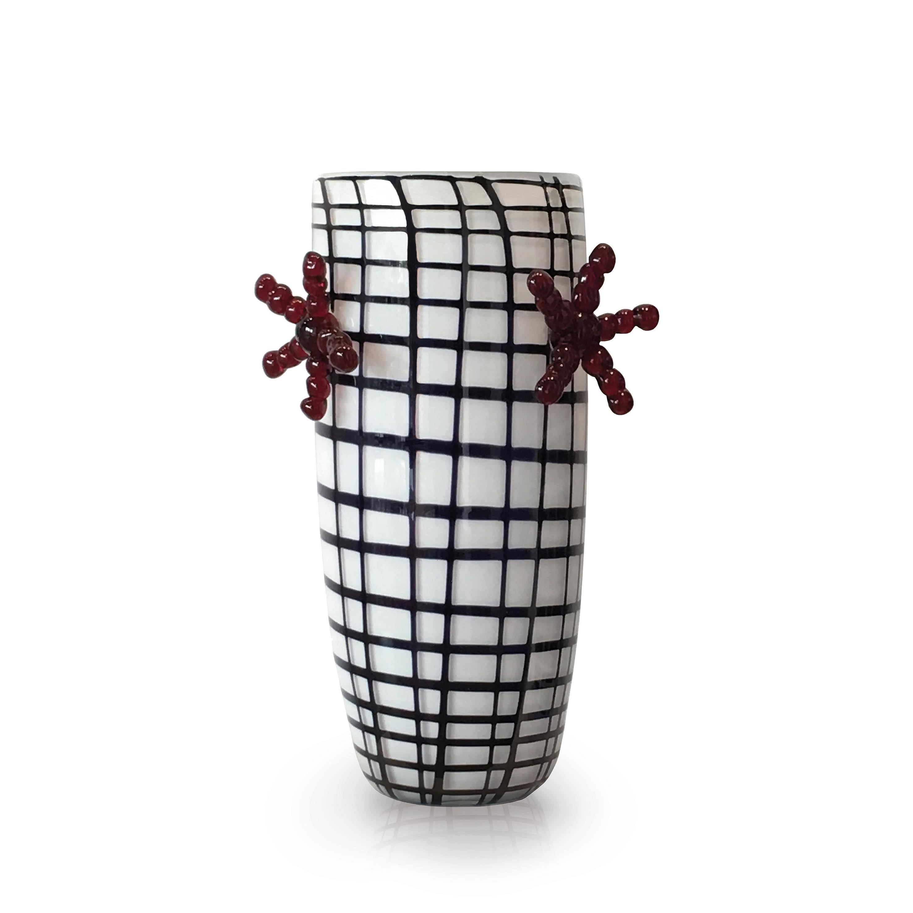Italian Edie' 60 Red Vase by Purho For Sale