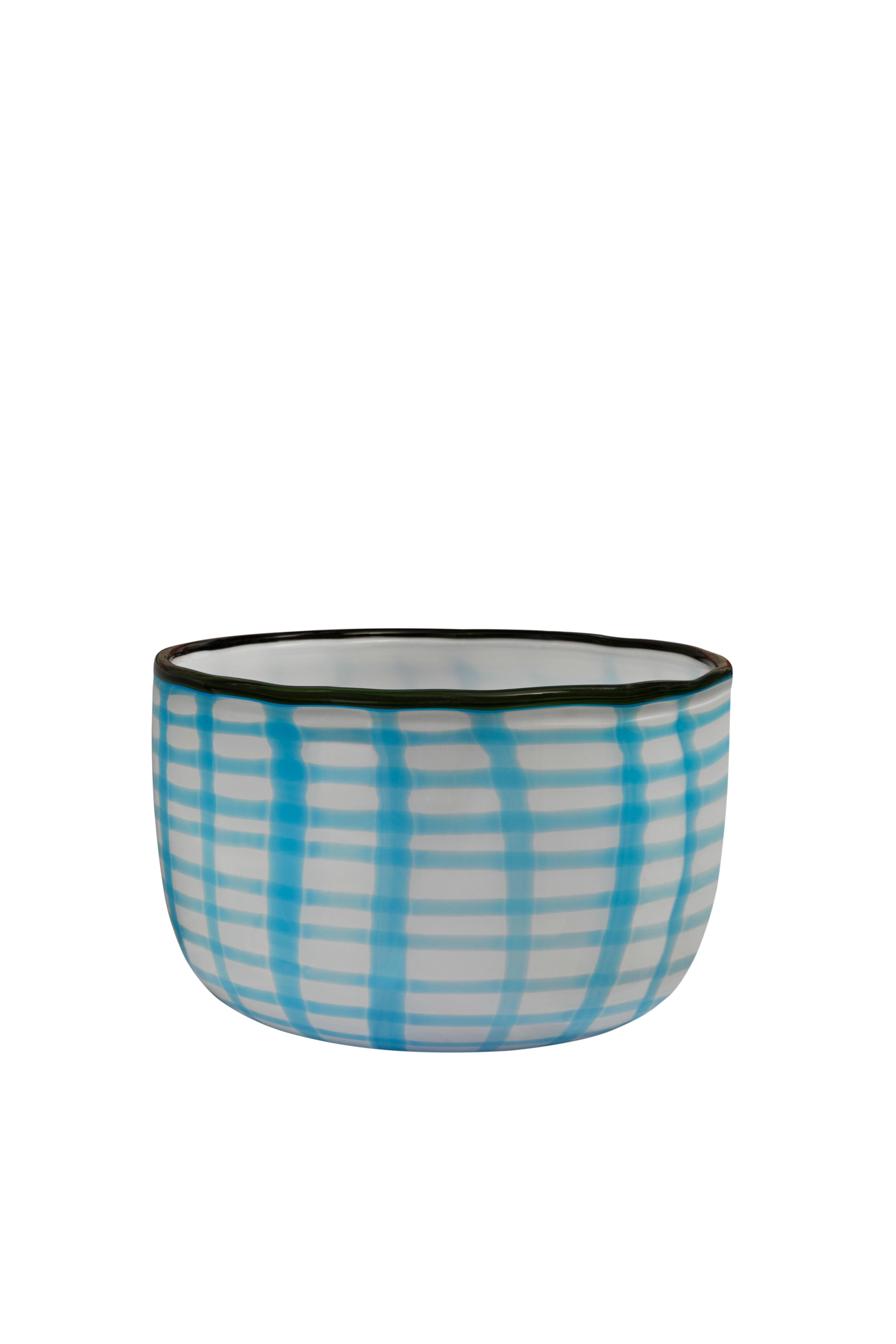 Post-Modern Edie Blue Bowl by Purho For Sale