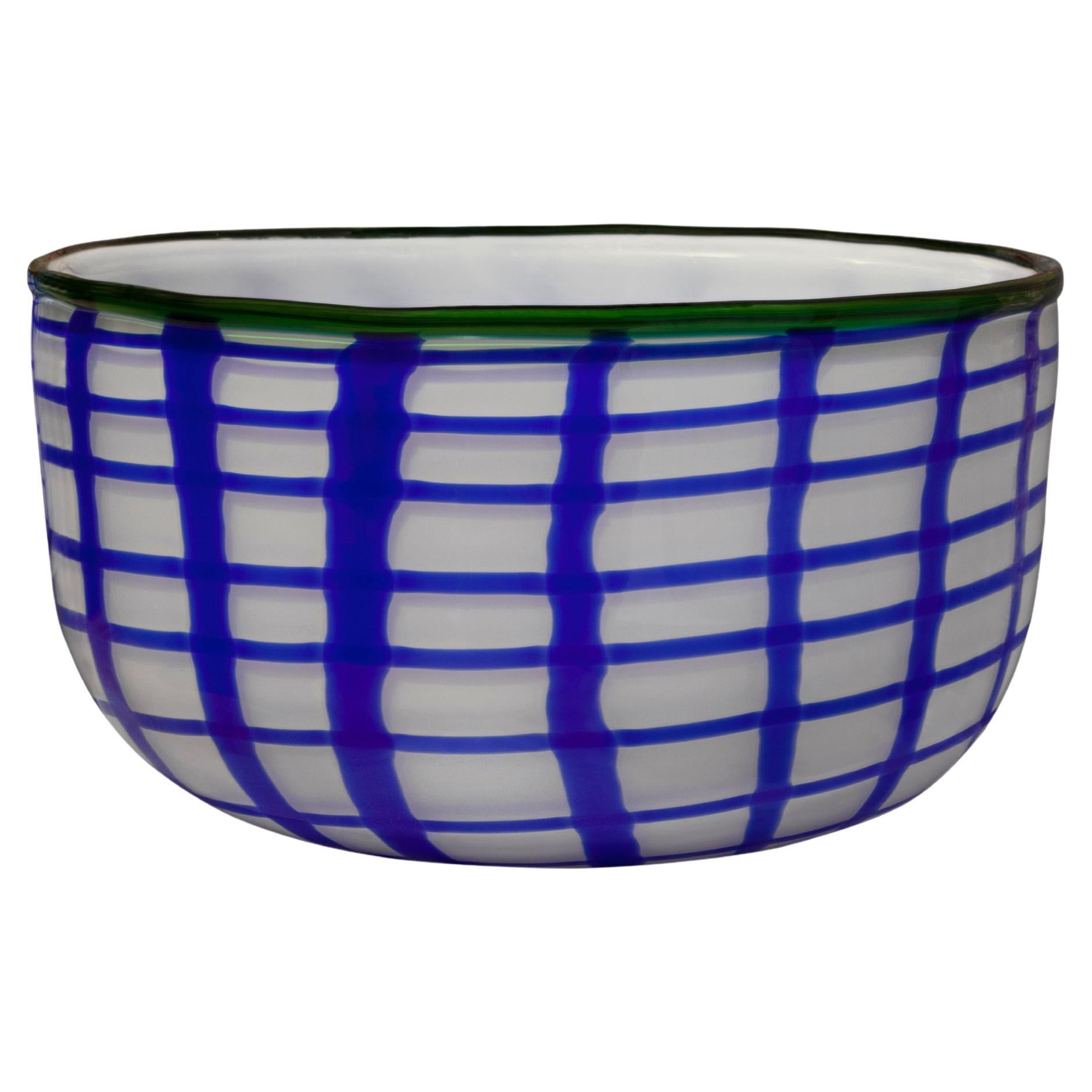 Edie Blue Bowl by Purho For Sale