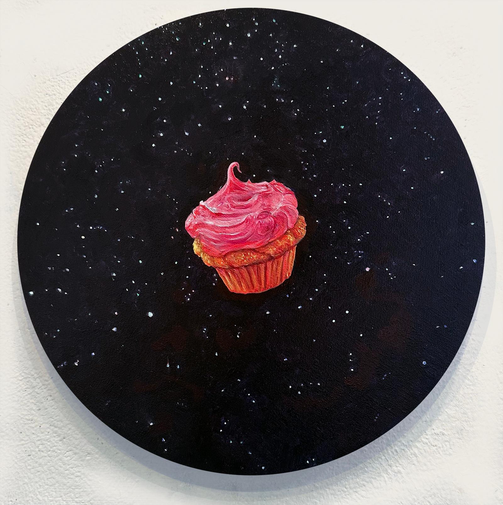Cosmic ScottCake (d'après Celmins) - Peinture de cupcakes - Painting de Edie Nadelhaft