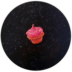 Cosmic ScottCake (after Celmins) - Cupcake painting