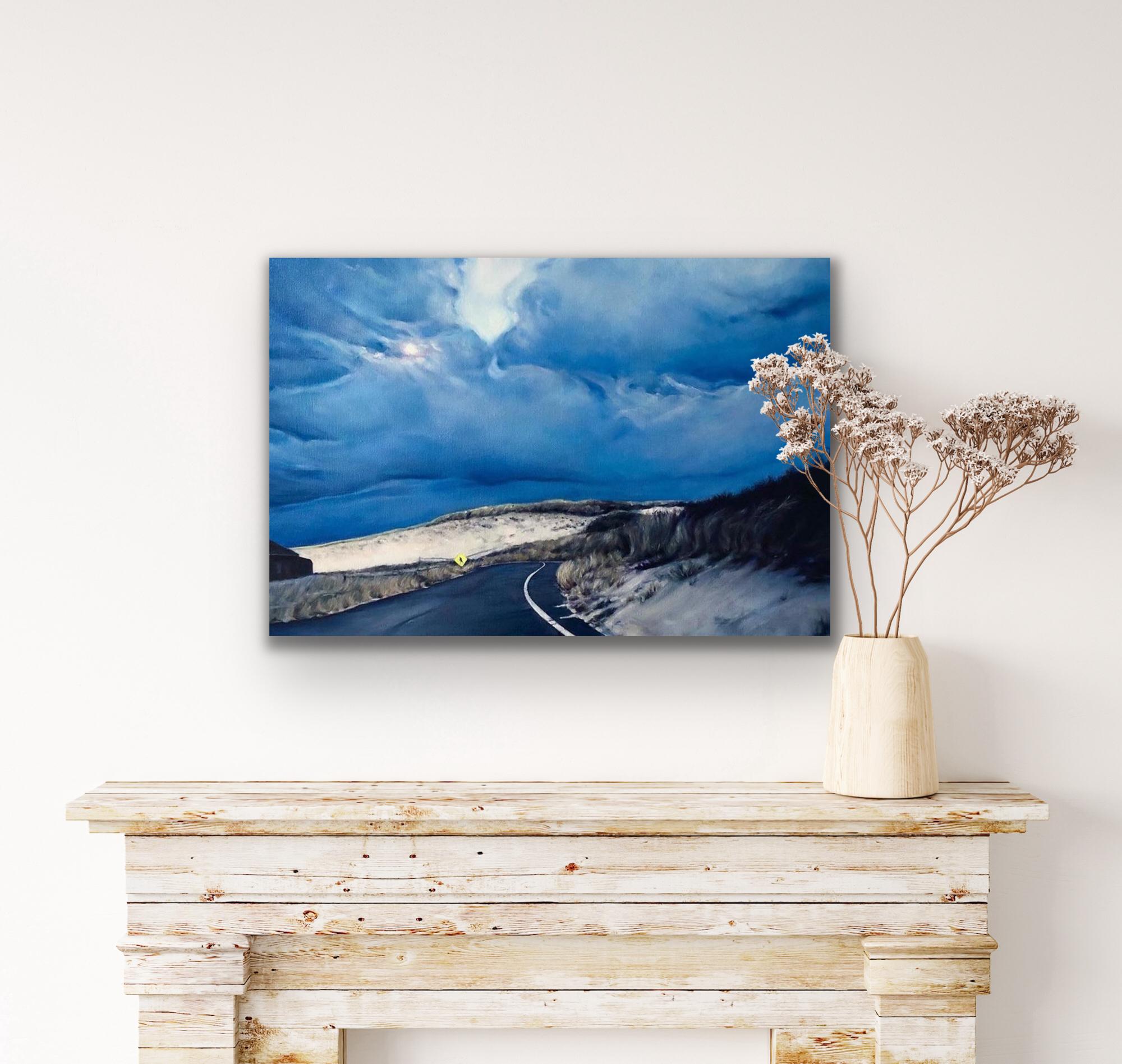 Sin título (Race Point Road) - Landscape Painting Azul de Edie Nadelhaft