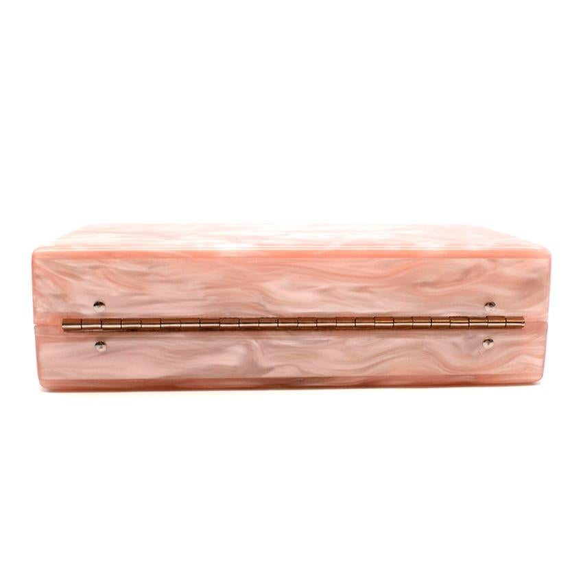 Edie Parker Rose Quartz Jean Clutch In Excellent Condition For Sale In London, GB