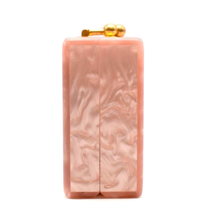 Edie Parker Rose Quartz Jean Clutch For Sale 1