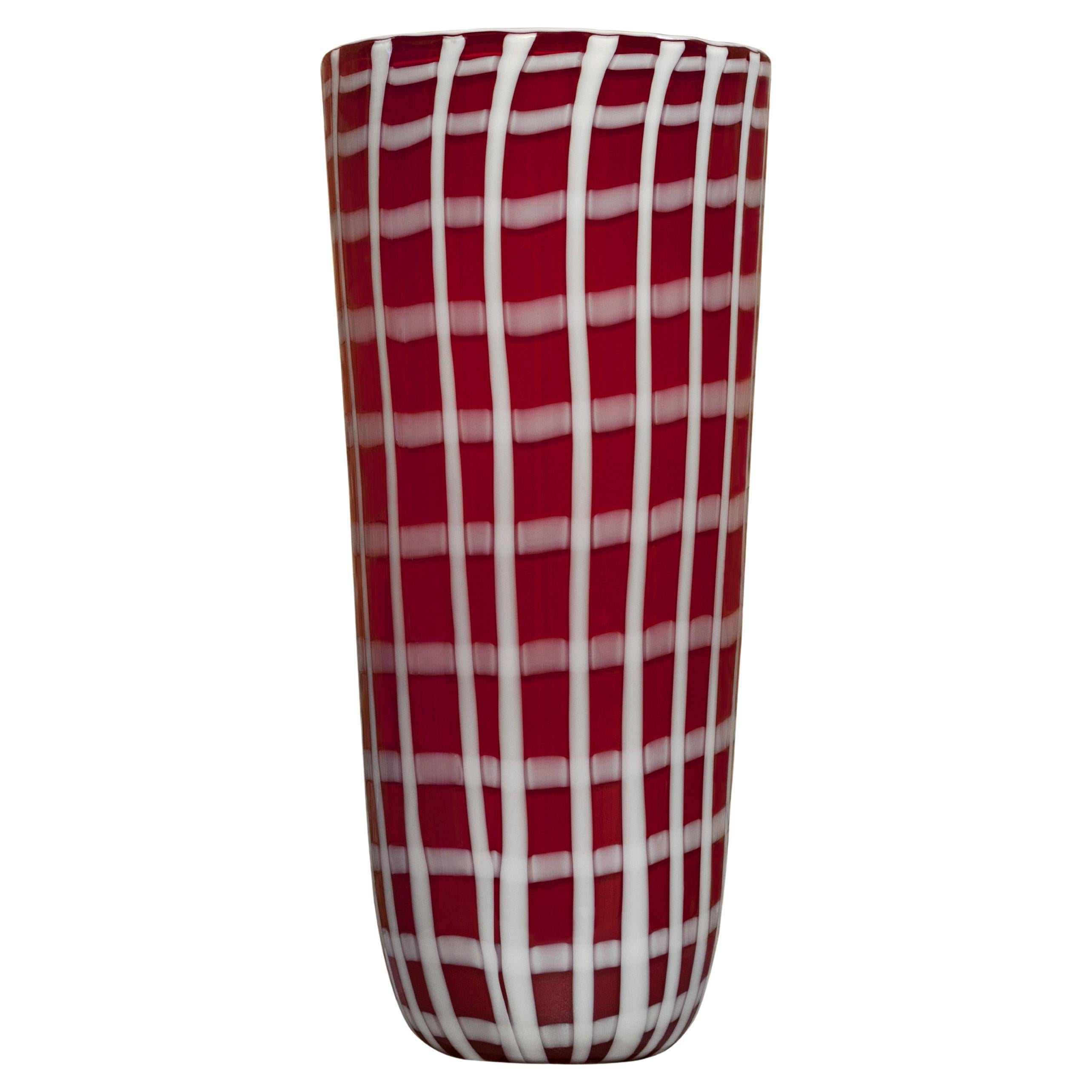 Edie Red Vase by Purho For Sale