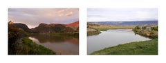 diptych from series Sight Seen; "Gates of Lodore, dawn" and "Green River, raft"