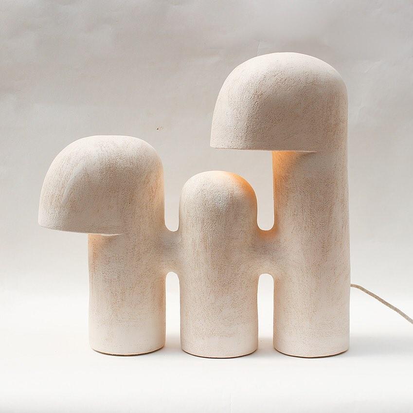 French Edifice #38 Stoneware Lamp by Elisa Uberti