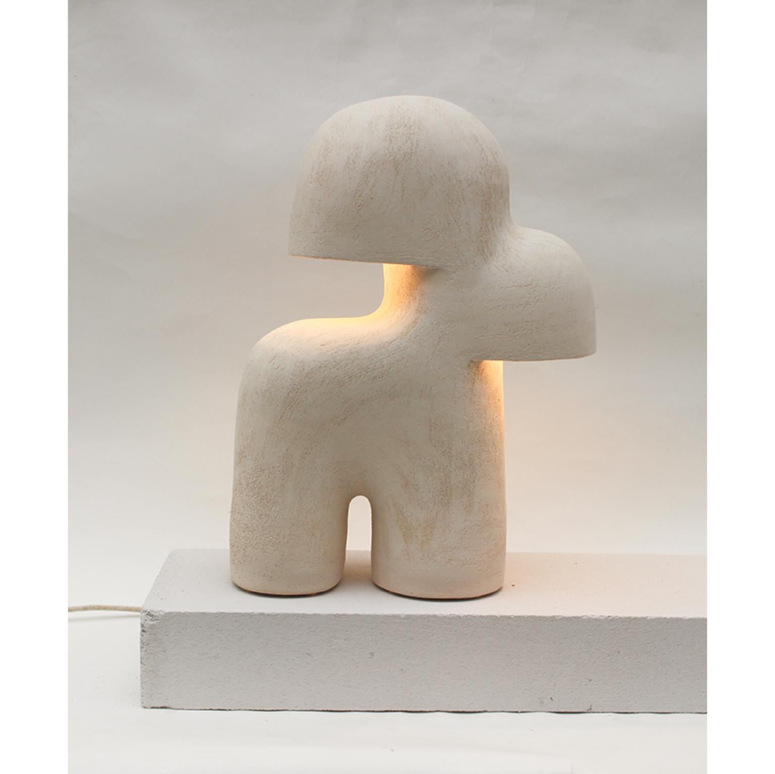 Edifice #50 Stoneware Lamp by Elisa Uberti
Dimensions: W 16 x L 36 x H 50 cm
Materials: White Stoneware.
This product is handmade, dimensions may vary.

All our lamps can be wired according to each country. If sold to the USA it will be wired for