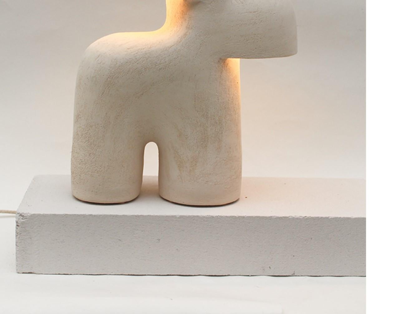 Post-Modern Edifice #50 Stoneware Lamp by Elisa Uberti For Sale