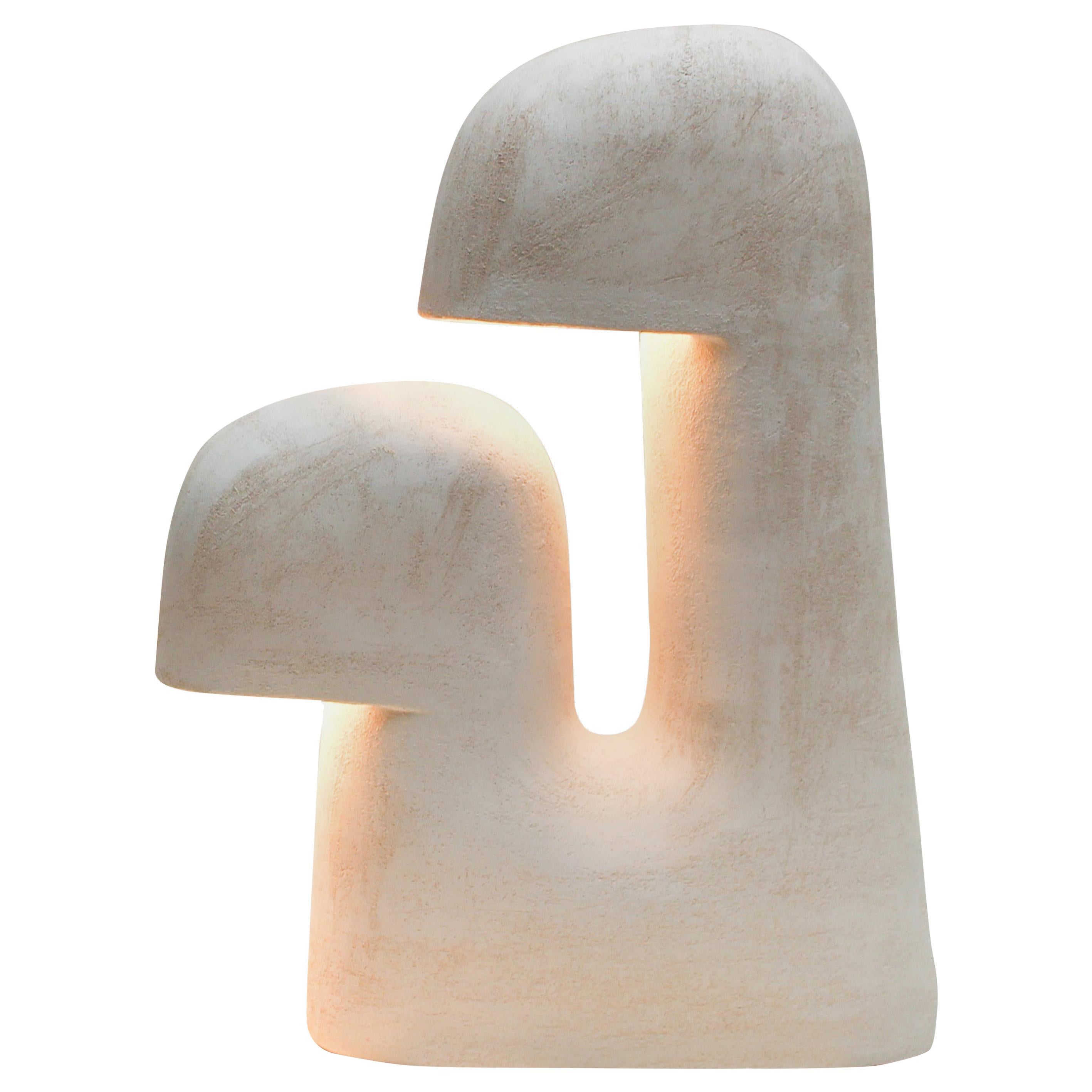 Édifice White Stoneware Table Lamp by Elisa Uberti