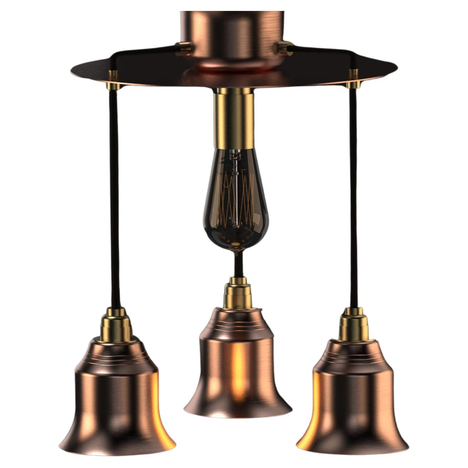Edimate Genuine Copper Ceiling Light, Handmade in France For Sale at 1stDibs