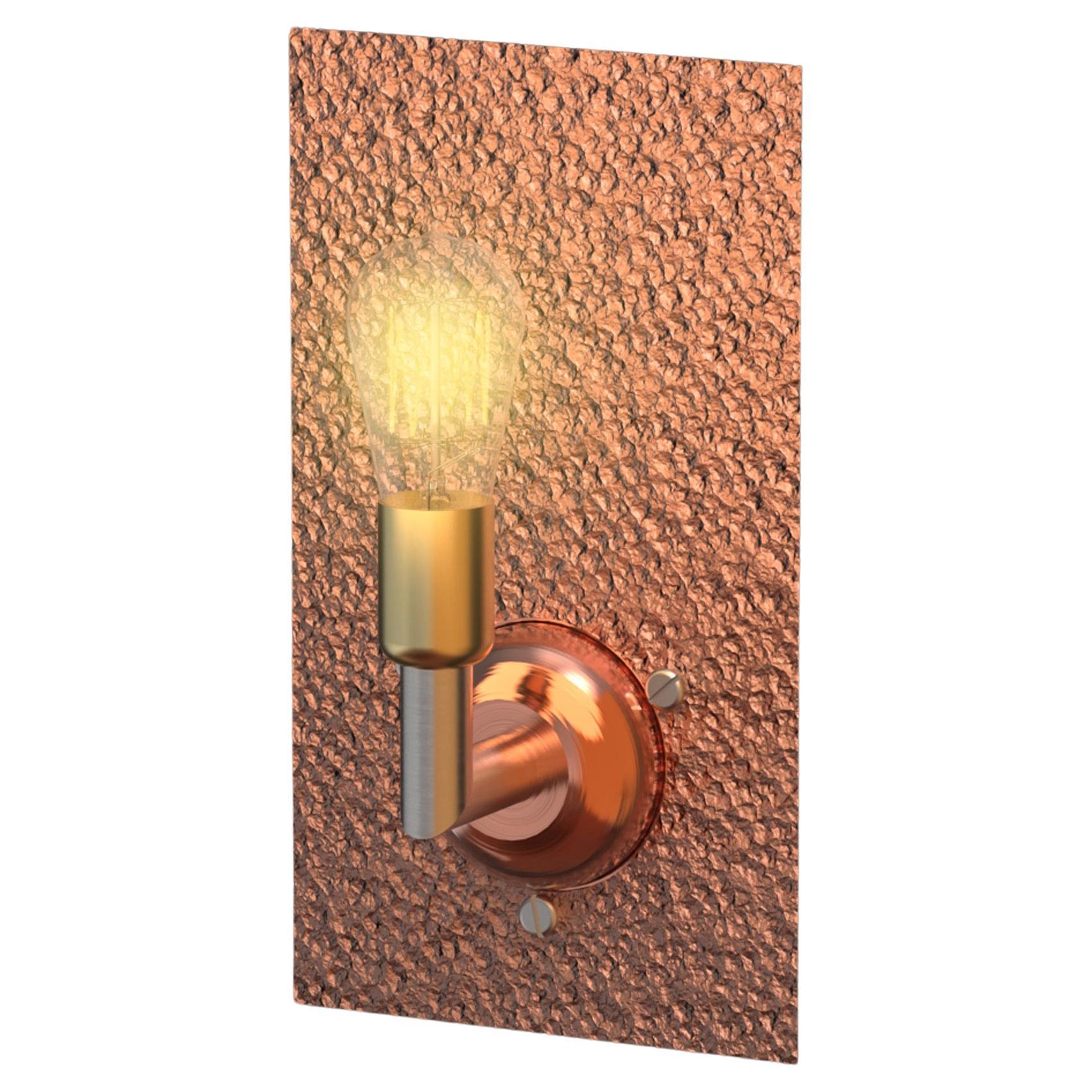 Edimate Genuine Copper Wall Light Handmade in France For Sale