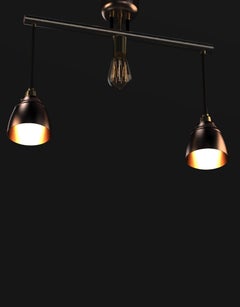 Edimate Stainless Steel / Copper Pendant Light, Handmade in France