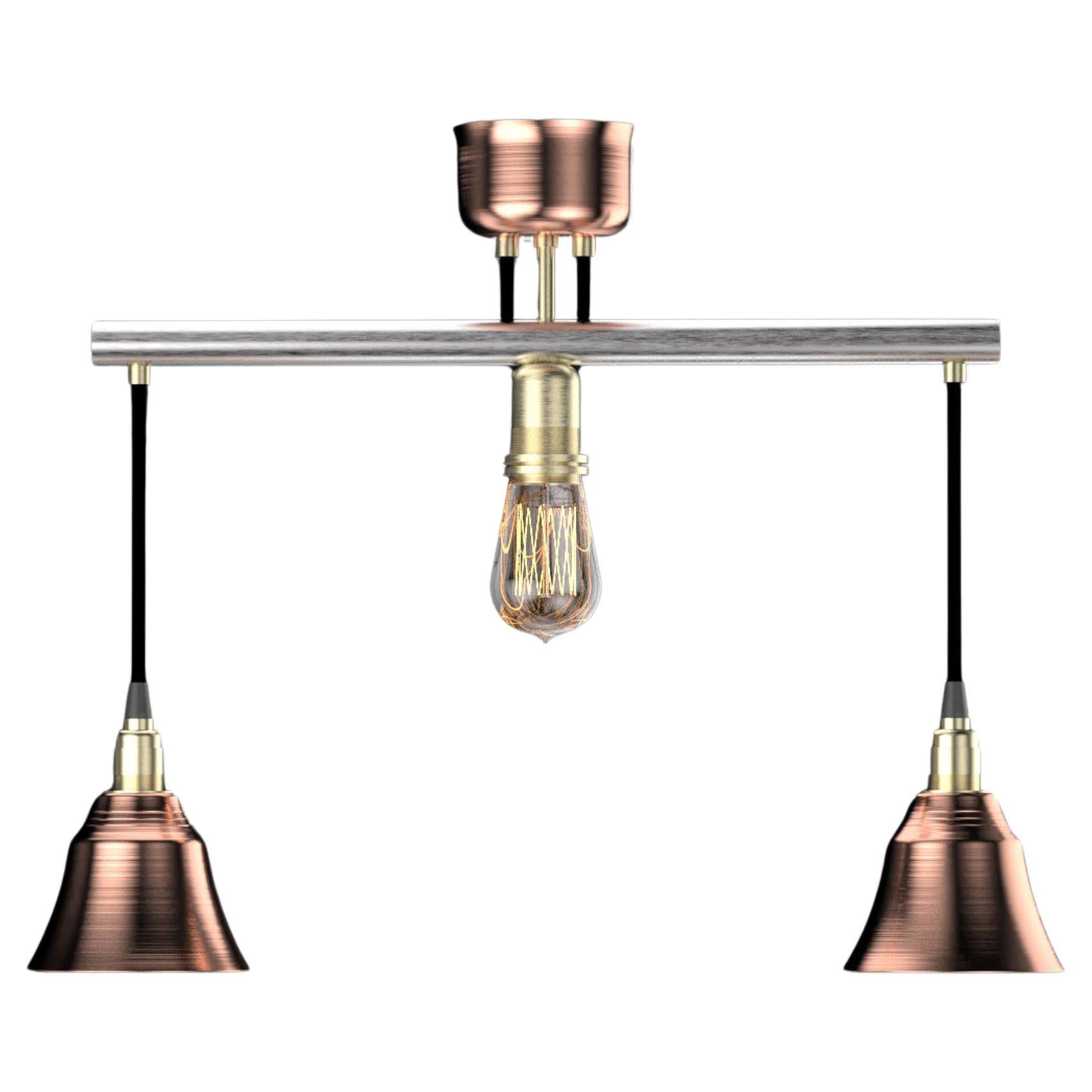  Edimate Stainless Steel / Copper Pendant Light V2, Handmade in France For Sale