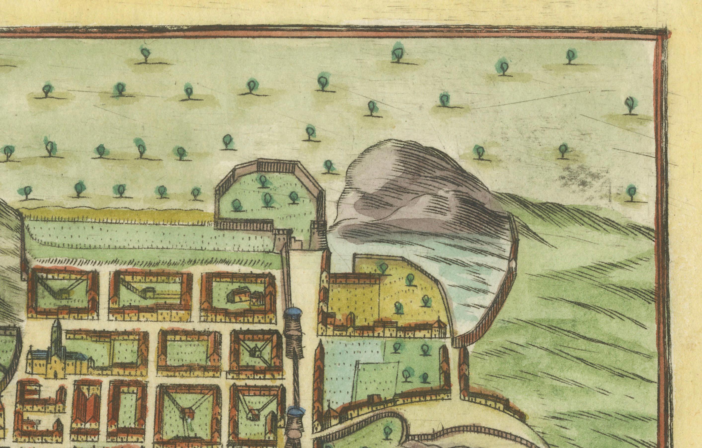 Inciso Pianta della città di Edimburgo, Italia, 1700 ca. in vendita