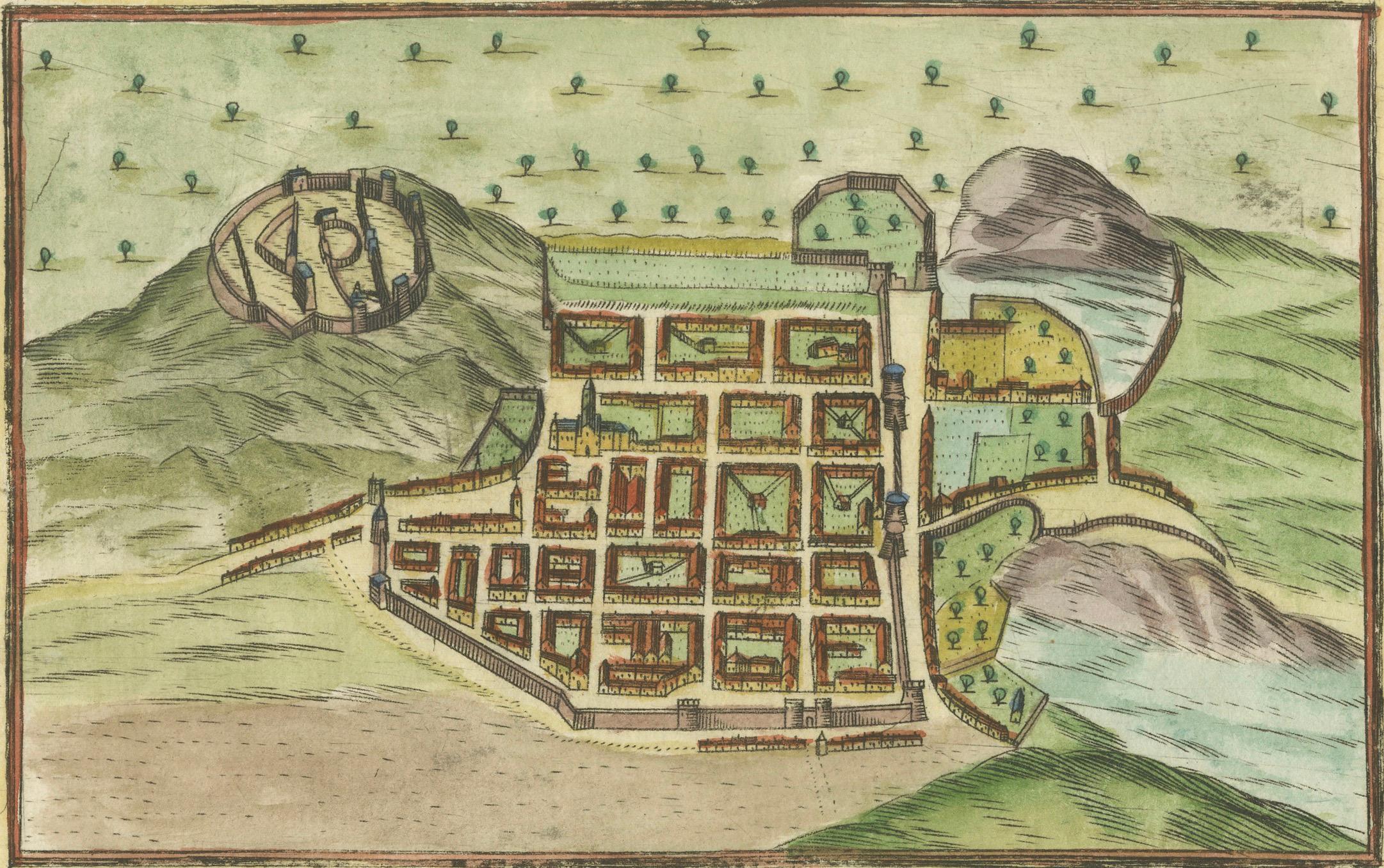 Carta Pianta della città di Edimburgo, Italia, 1700 ca. in vendita