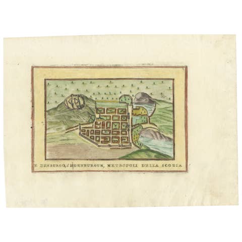 Edinburgh City Plan, Italy c.1700 – “Edenburgo Metropoli della Scozia”