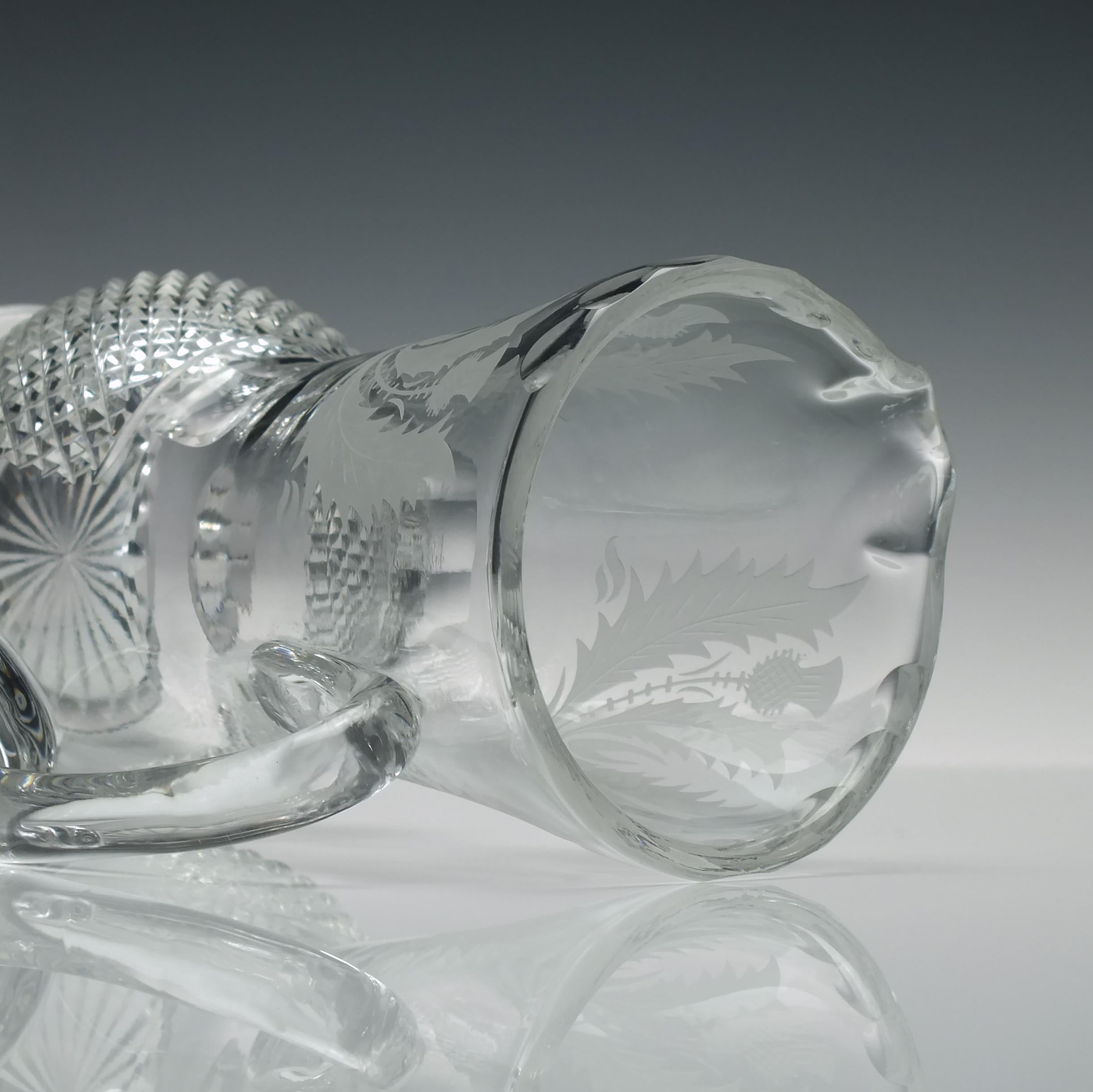 Late 20th Century Edinburgh Crystal Whisky Water Jug, circa 1990 For Sale