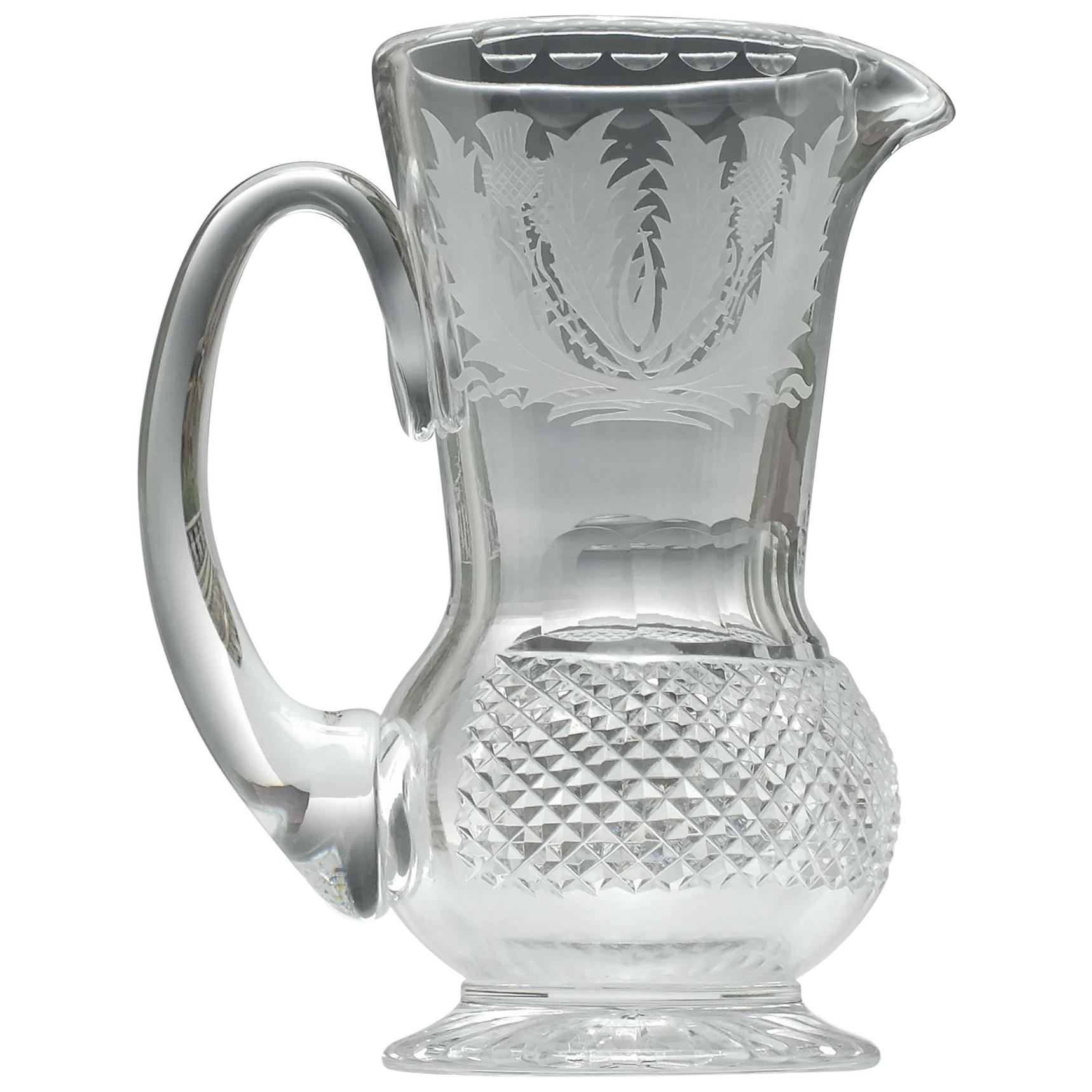 Edinburgh Crystal Whisky Water Jug, circa 1990 For Sale