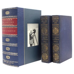 Antique Edison His Life and Inventions by Dyer and Martin, Signed by Edison, First Ed.