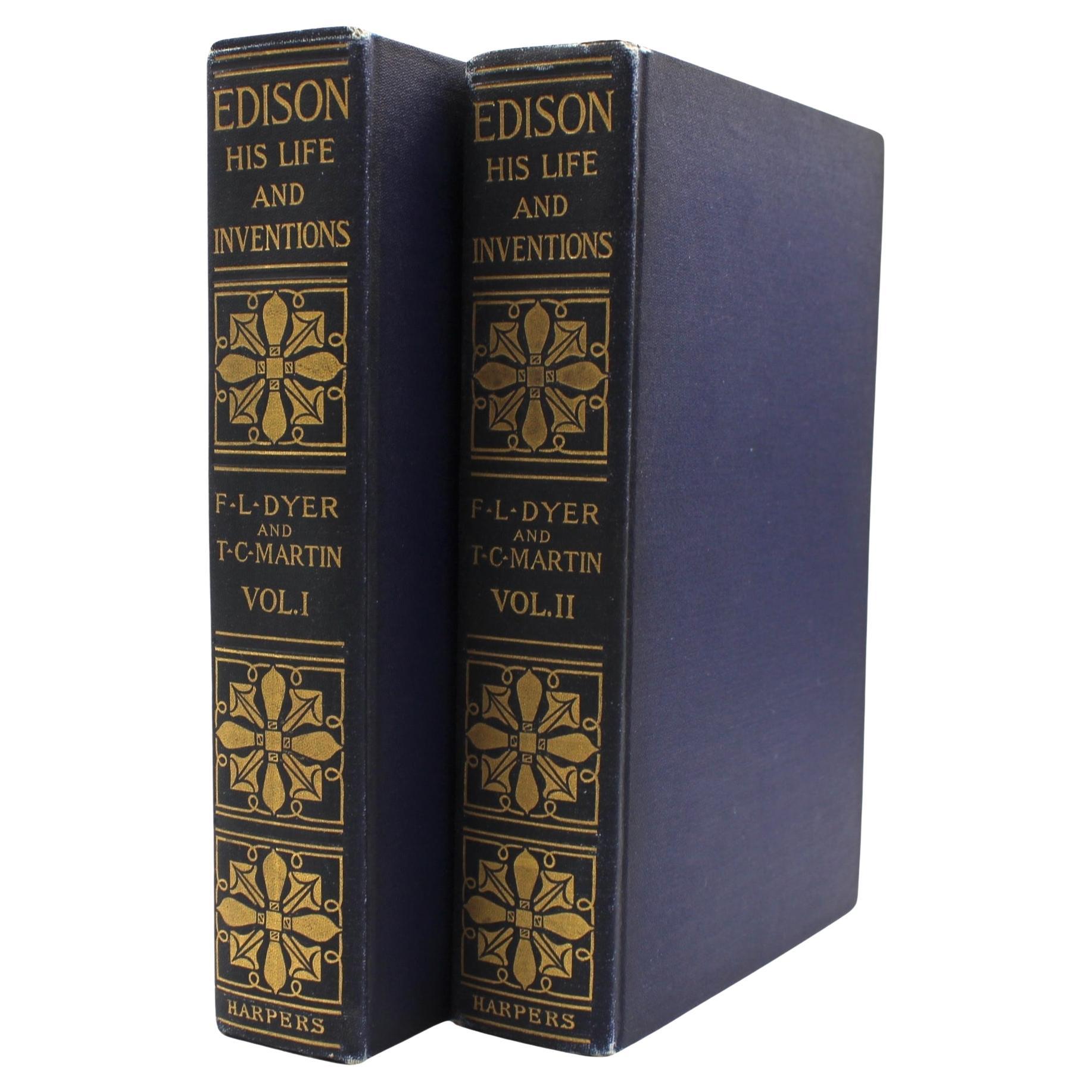 Edison: His Life and Inventions by Frank L. Dyer and Thomas C. Martin, 2 Volumes