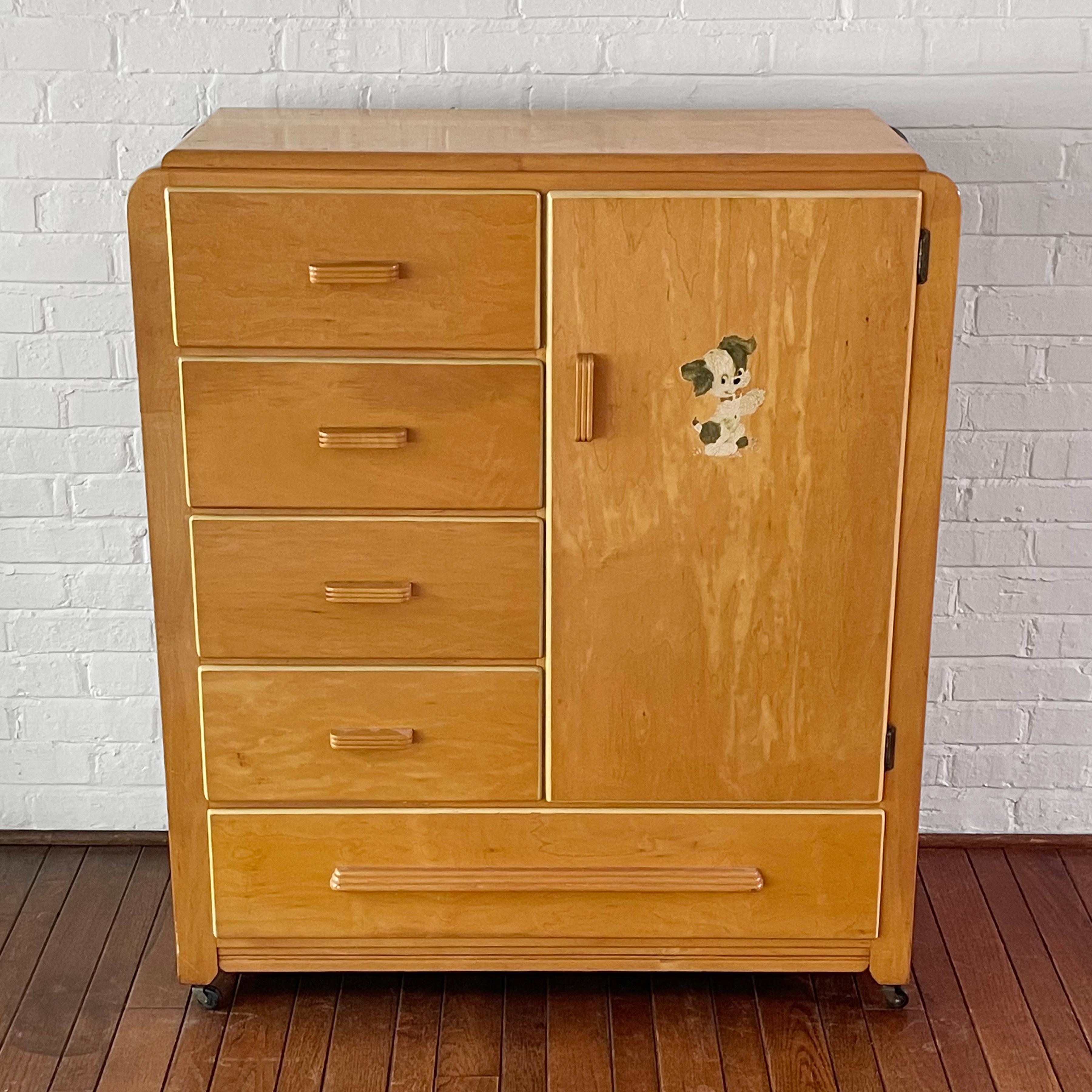 Maple Edison Little Folks Child's Dresser/ Armoir For Sale
