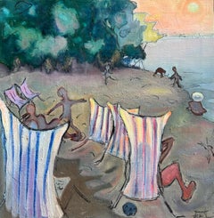 Siesta on the Danube+ figurative, river, nature, people, summer