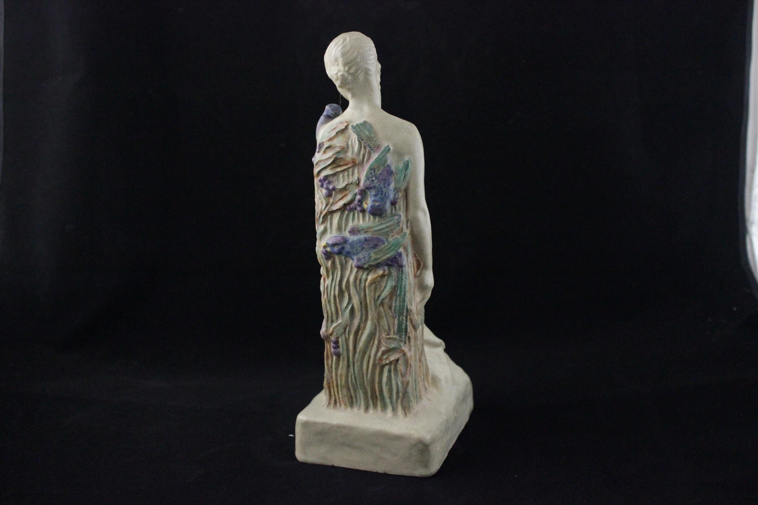Inglese Edith Annie Laidman, scultura Art Nouveau di Dafne con alloro in vendita