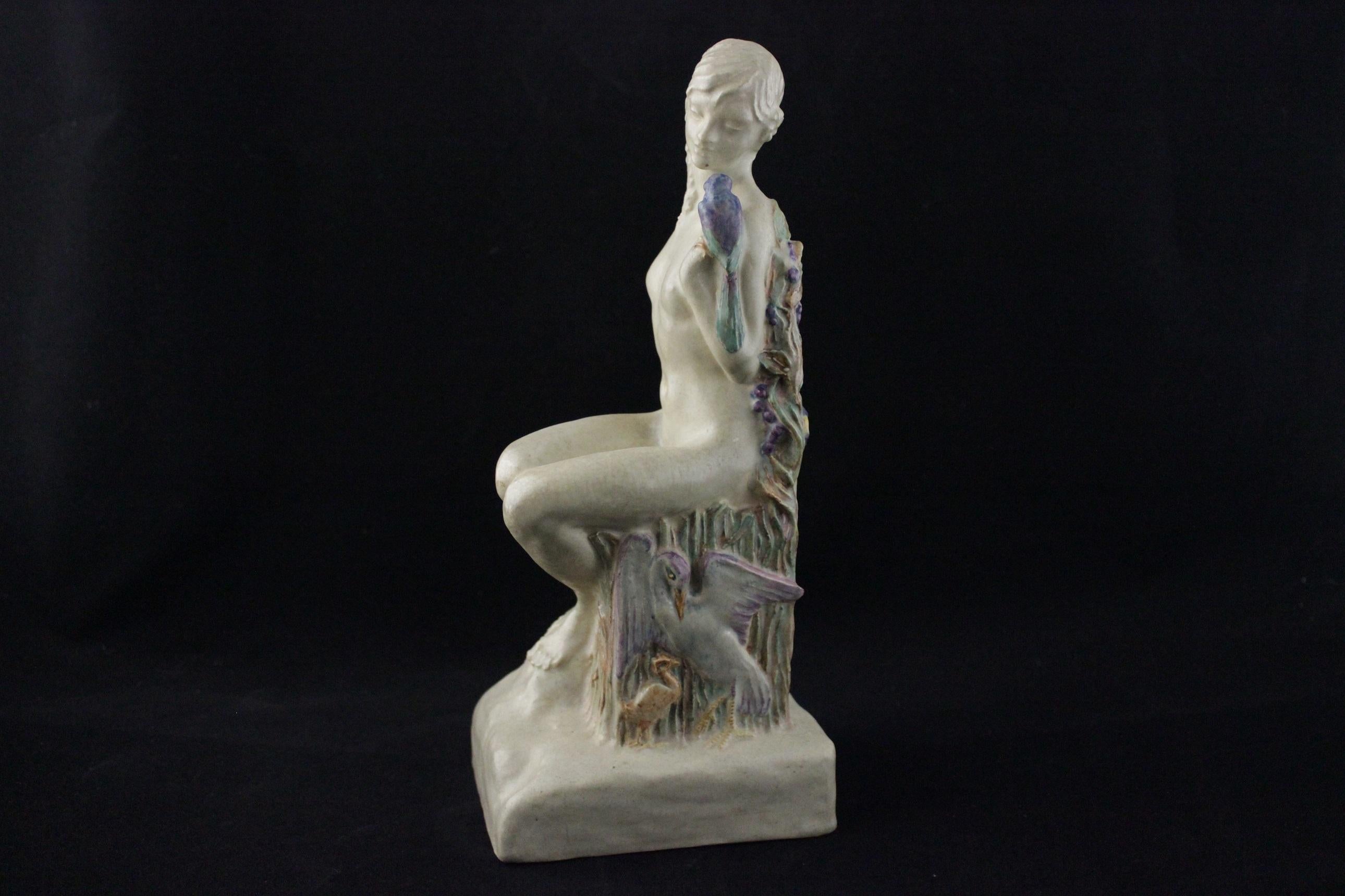 Fine XX secolo Edith Annie Laidman, scultura Art Nouveau di Dafne con alloro in vendita