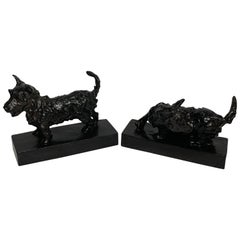 Edith Barretto Parsons, Bronze Terrier Dog Bookends