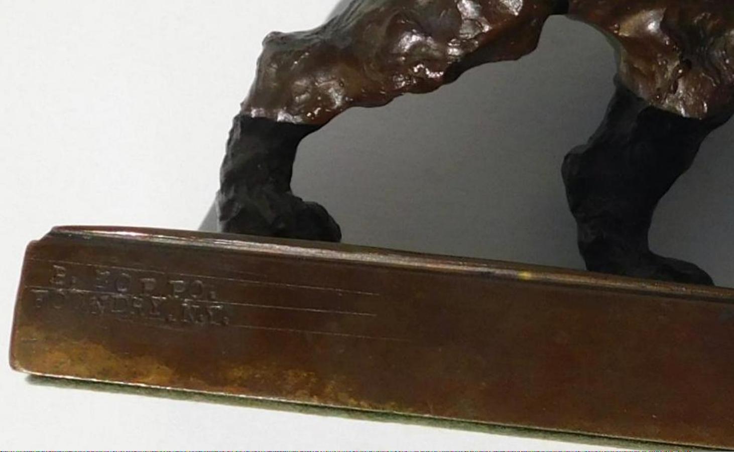 Edith Parsons Pair of Terrier Pups - Bookends Bronze Sculptures For Sale 7