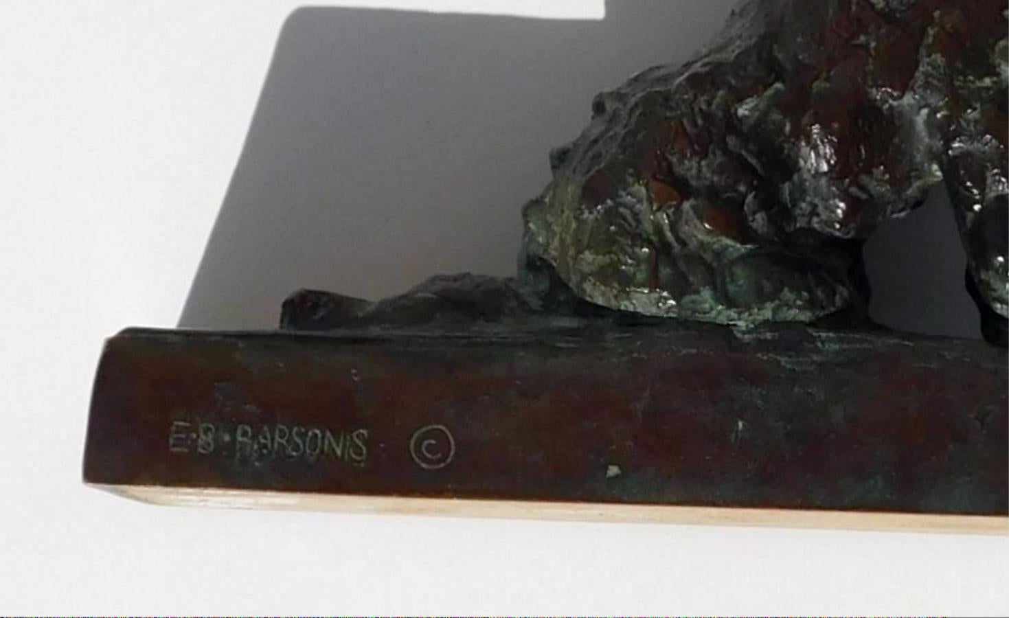Edith Parsons Pair of Terrier Pups - Bookends Bronze Sculptures For Sale 4