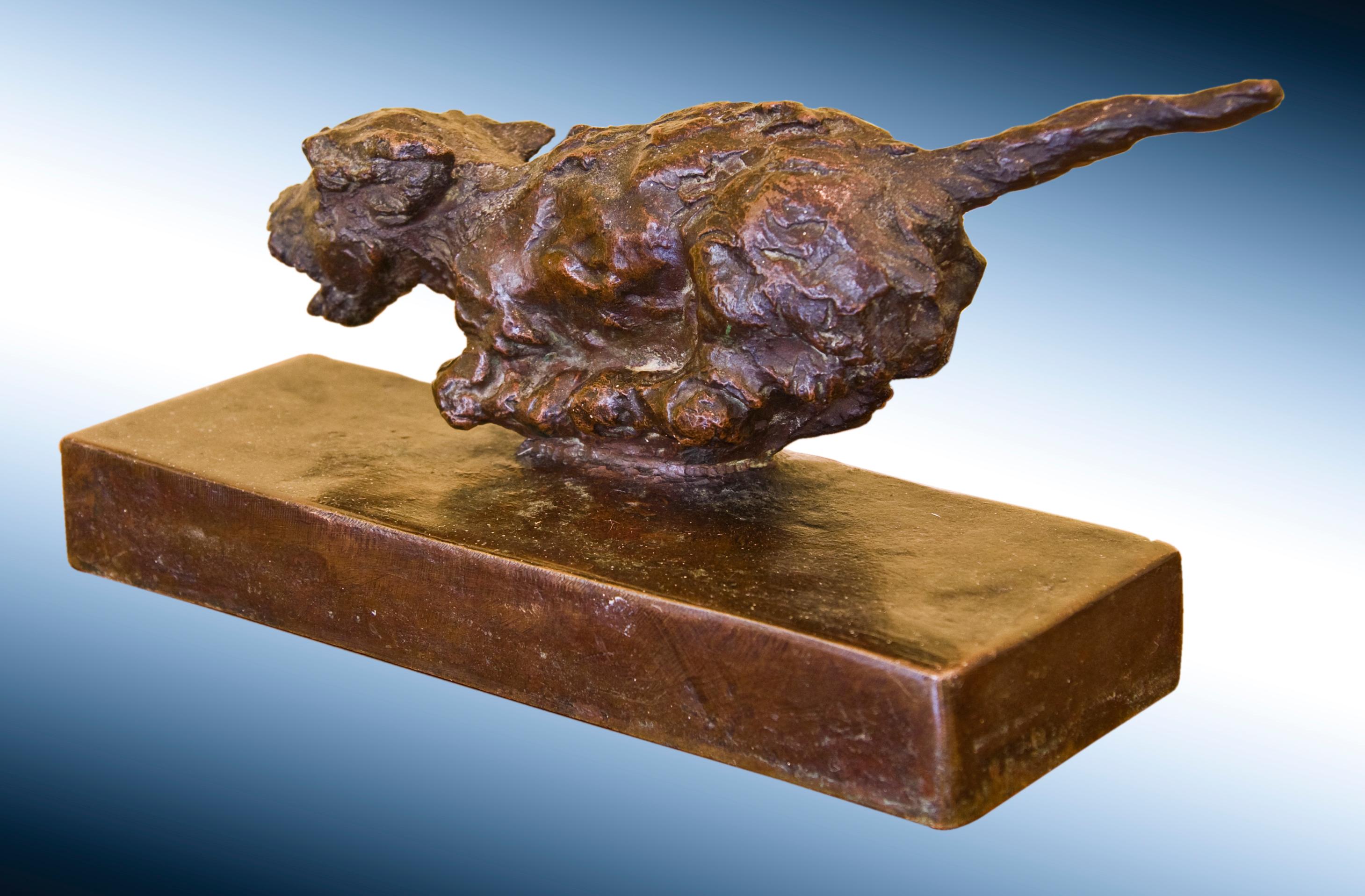 Running Terrier Pups (bookends)  - American Realist Sculpture by Edith Barretto Stevens Parsons