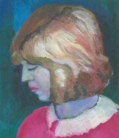 Edith Birkin (1927-2018) - Signed 1985 Acrylic, A Lady in Profile