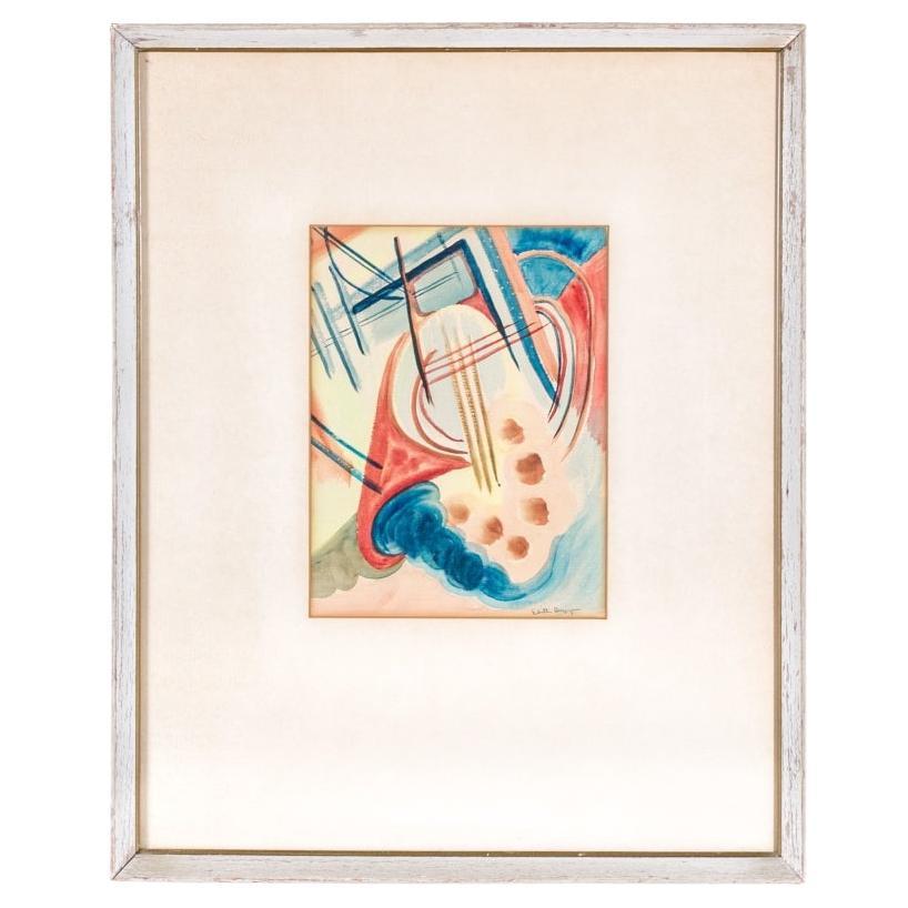 Edith Bozyan (Am. 1907-1993) Abstract Watercolor For Sale
