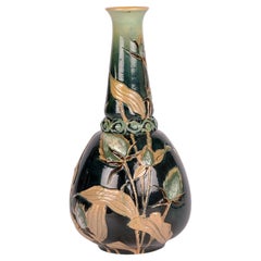 Antique Edith D Lupton Doulton Lambeth Aesthetic Movement Thistle Vase